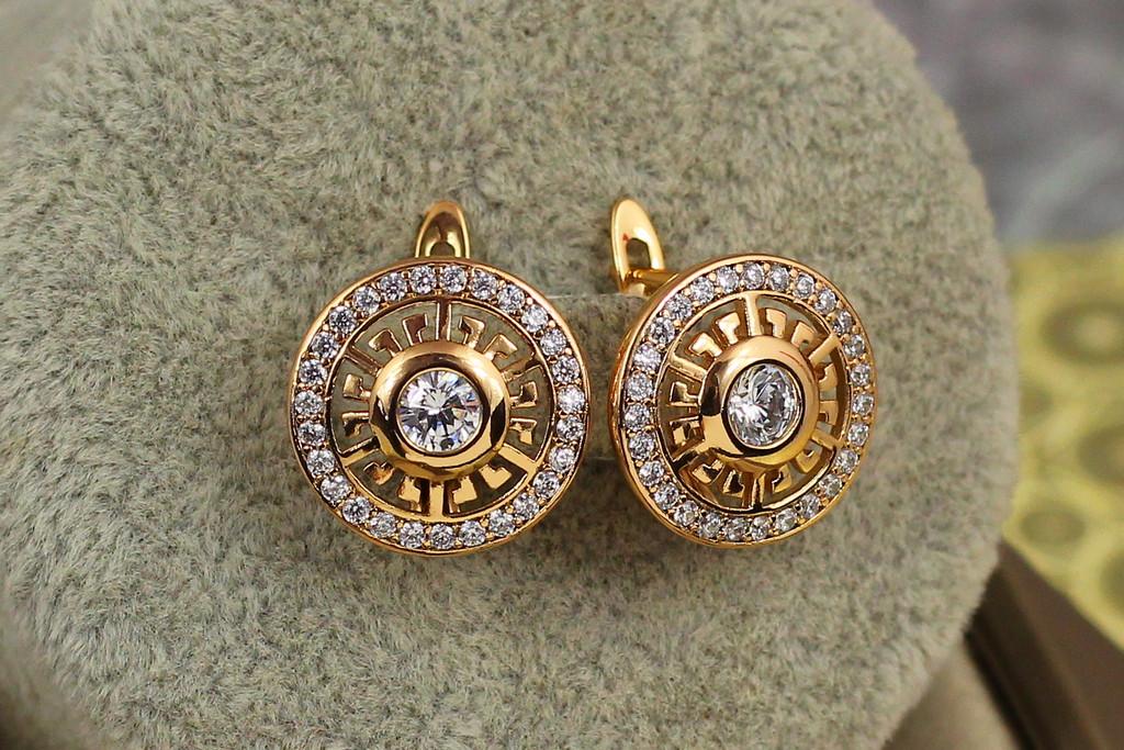 Серьги Xuping Jewelry Солнце Версаче 1,5 см Золотистый (2142232155)