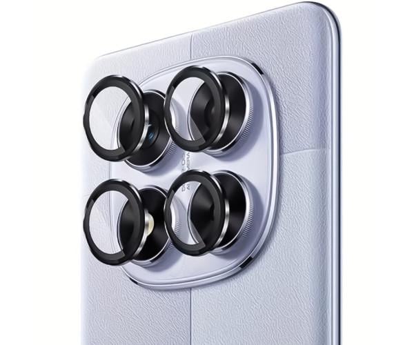 Защитное стекло с рамкой CD Pattern для Xiaomi Poco X7 / Redmi Note 14 Pro на заднюю камеру Черный