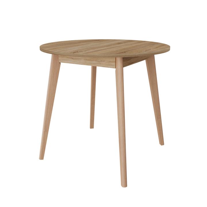 Стол обеденный круглый Неман Бон дерево/ЛДСП 880х880 мм Дуб сонома/Ольха (46151)