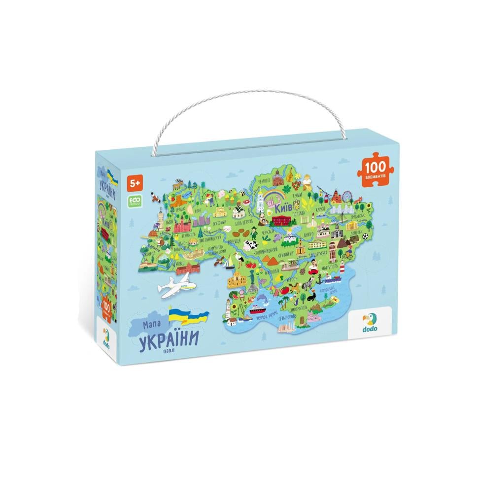 Пазл DoDo Toys Карта Украины 100 эл. Голубой (IP-177-P-1187)