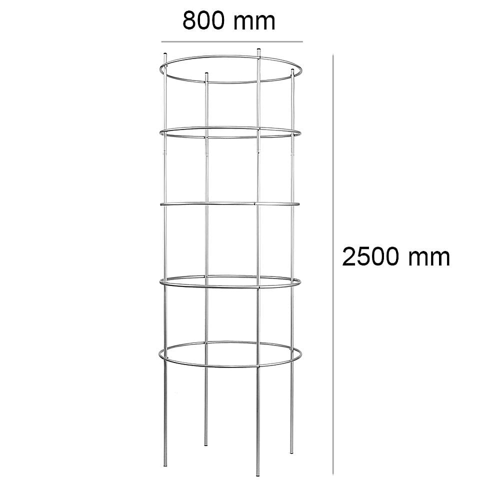 Опора для рослин кільцева шпалера на п'ять кілець 2500х800х800 мм (КОШ-D16/D13-2500*800/5) - фото 2 Опора для рослин кільцева шпалера на п'ять кілець 2500х800х800 мм (КОШ-D16/D13-2500*800/5) - фото 2
