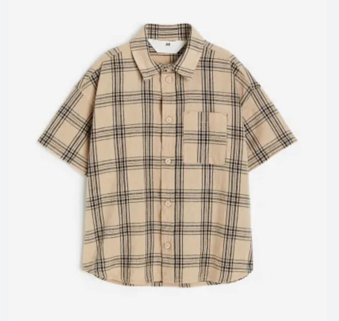 Сорочка для хлопчика H&M 98 см Бежевий (0224)