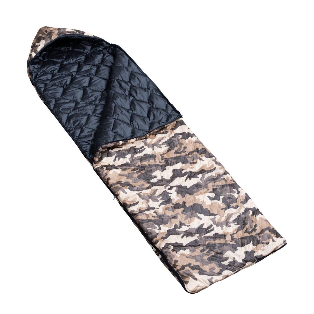 Спальный мешок демисезонный 220х70 см Бежевый камуфляж (68289398)