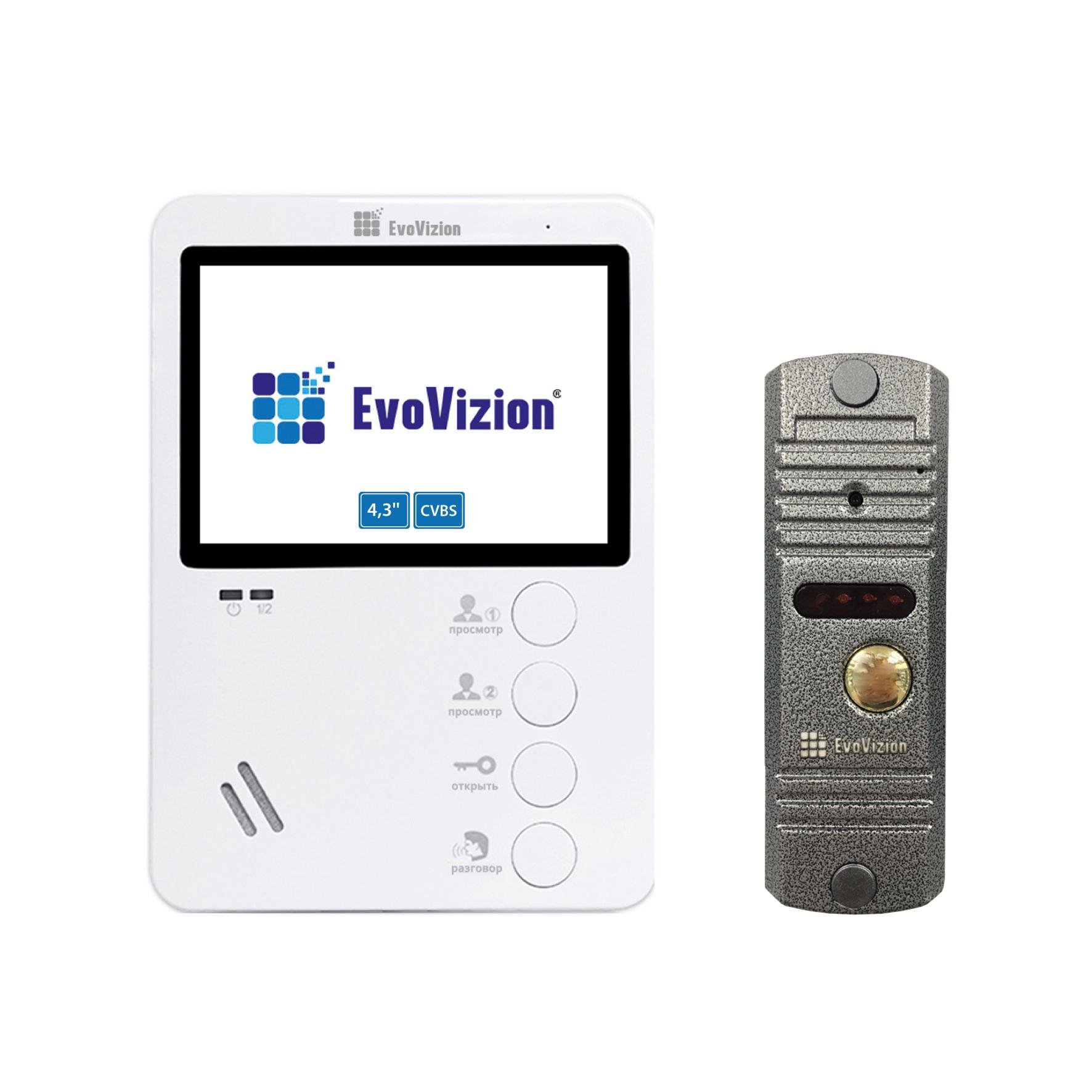 Комплект домофона EvoVizion VP-430 и DP-03 Silver