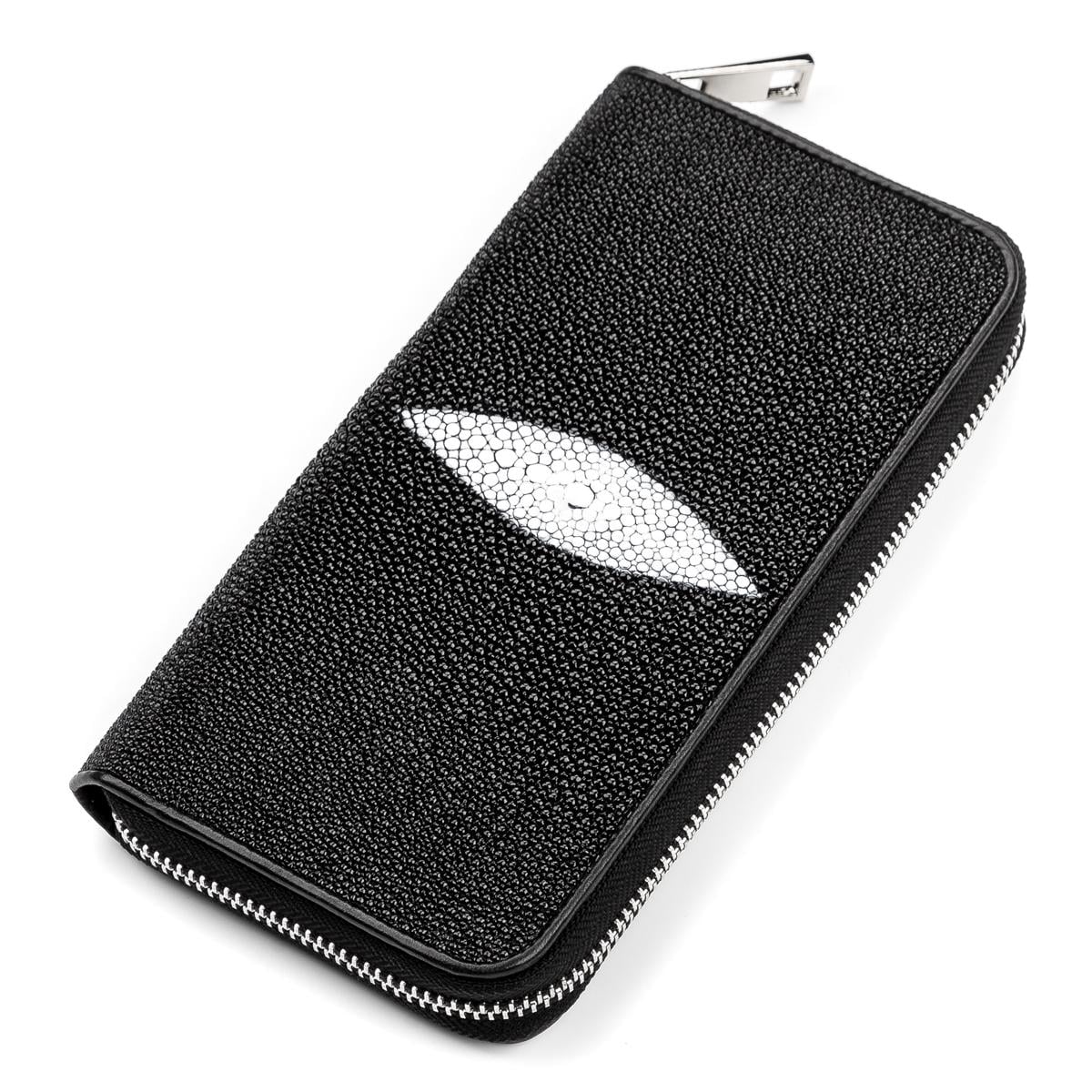 Кошелек- клатч женский Stingray Leather 18043 из натуральной кожи морского ската Черный