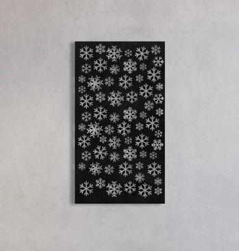 Декоративное панно на стену Upwood Decor Carpet of Snowflakes 17 108х60 см Black (1576246319)