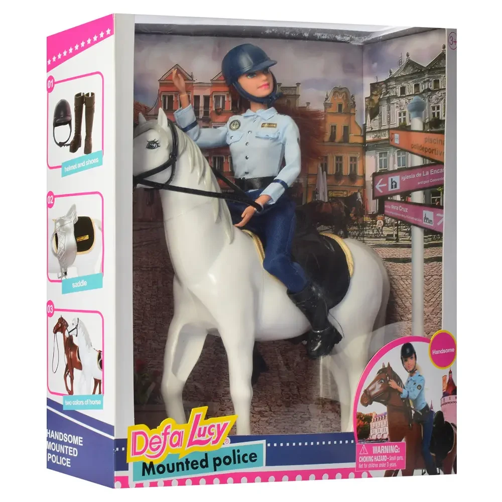Лялька Defa поліцейська на коні (8469/522)
