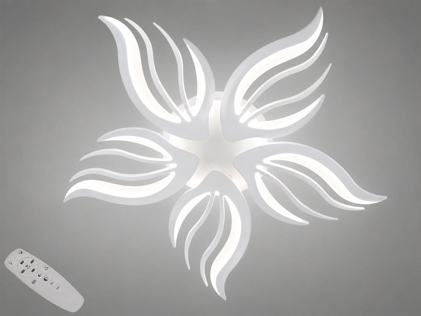 Люстра потолочная LED/пульт/диммер/78 Вт Белый (2527/5WH LED 3color dimmer)