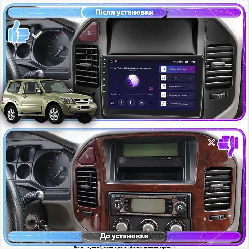 Магнитола штатная Lesko 9" для Mitsubishi Pajero III Restyling 2002-2006 6/128Gb 4G Wi-Fi GPS Top - фото 4