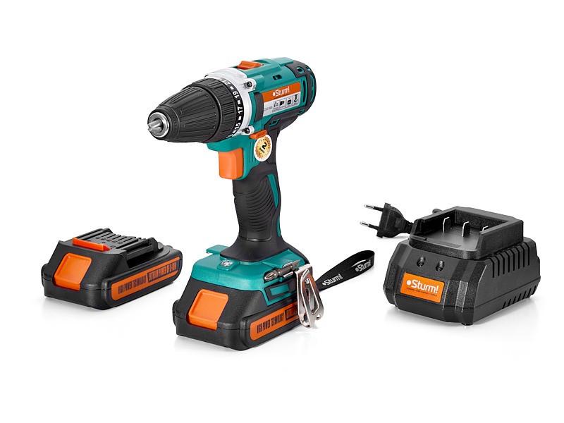Дриль-шуруповерт акумуляторна Sturm CD 3218 LB 18 B 2 Aч з 2 акумуляторами (39984234)