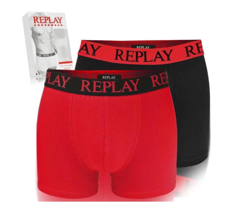 Трусы-боксеры мужские анатомические Replay 2 шт. S Черный/Красный (86575276) - фото 3 Трусы-боксеры мужские анатомические Replay 2 шт. S Черный/Красный (86575276) - фото 3