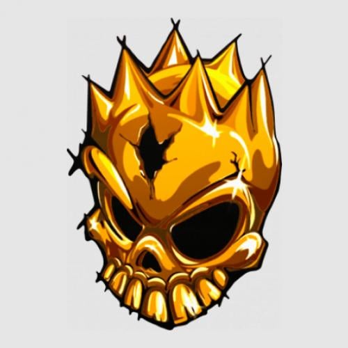 Стикер Standoff - Gold Skull 24,1x35 см Золото (21561965)