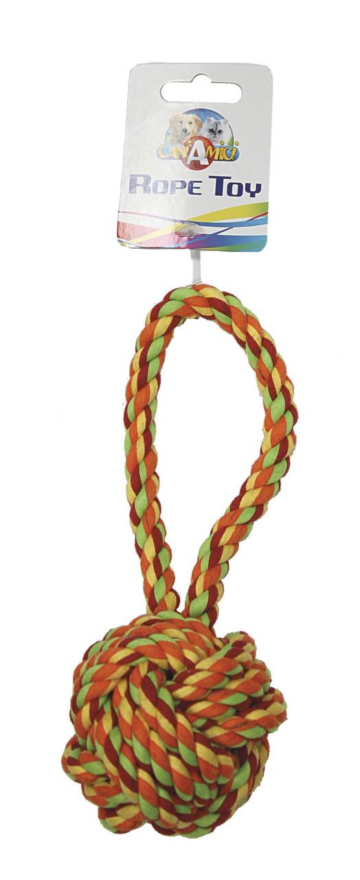 Игрушка для собак Croci узловой мяч с канатной ручкой 23 см (1199892575)
