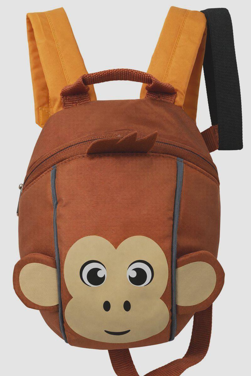 Рюкзак детский маленький Riciclo Kleinkinder Rucksack обезьянка полиэстер 20x17x10 см Коричневый