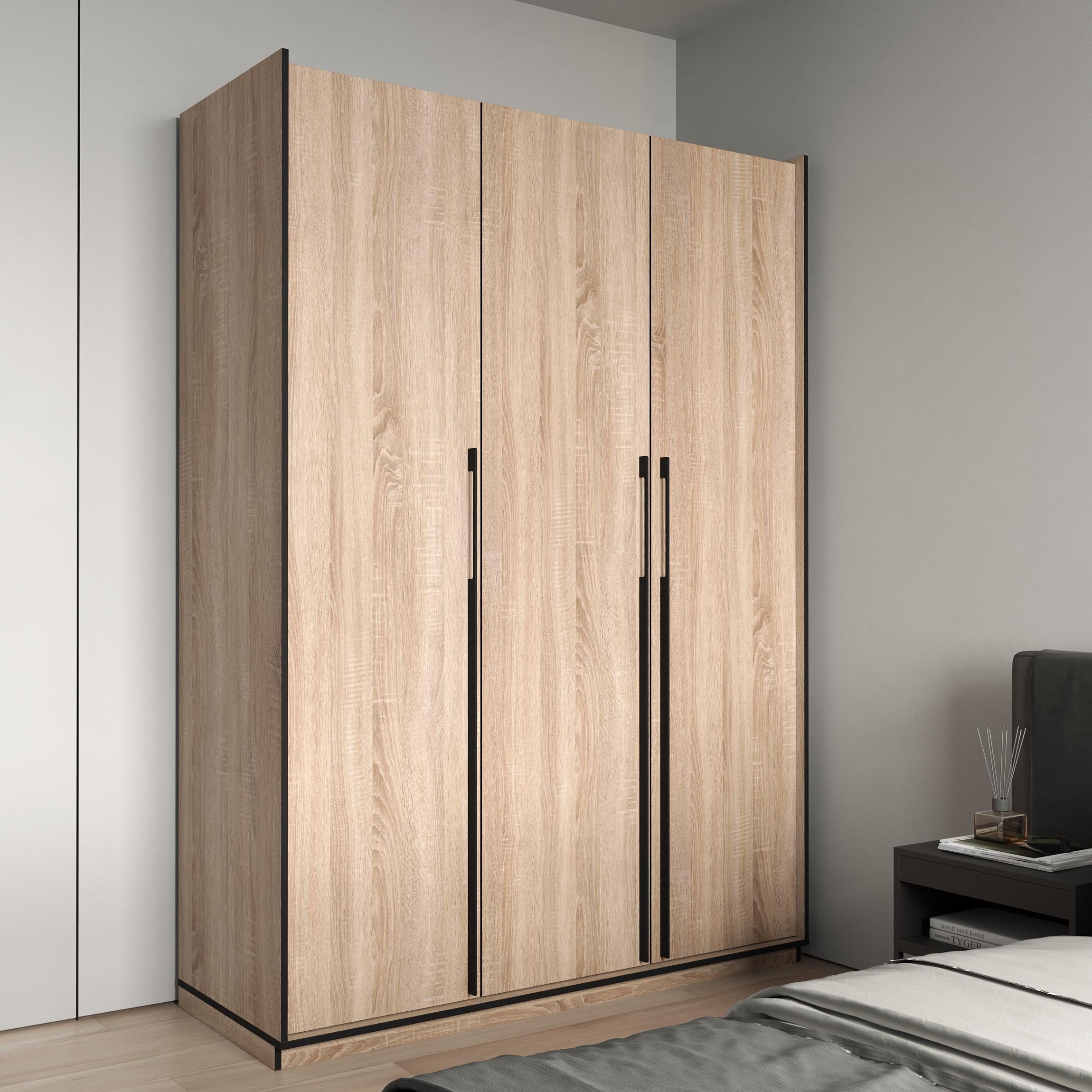 Шкаф распашной на 3 двери со штангой и полками R-0016 Moreli Дуб Сонома