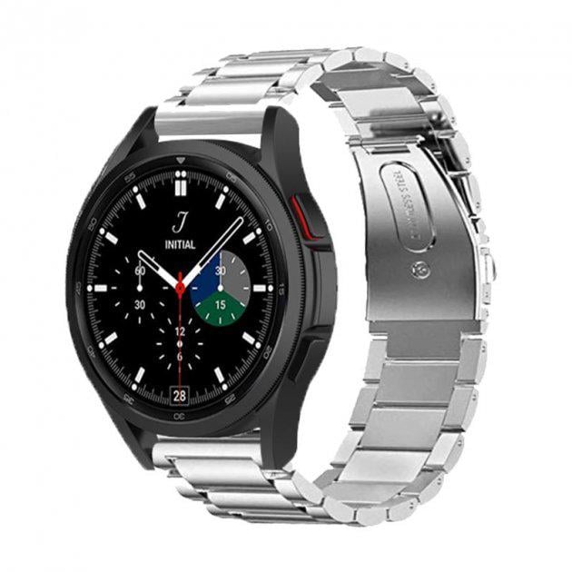 Металлический ремешок Watchbands Stainless Premium для Samsung Galaxy Watch 4 Classic 44 мм Серебряный (WB00S4MPREMIUM2444) - фото 1