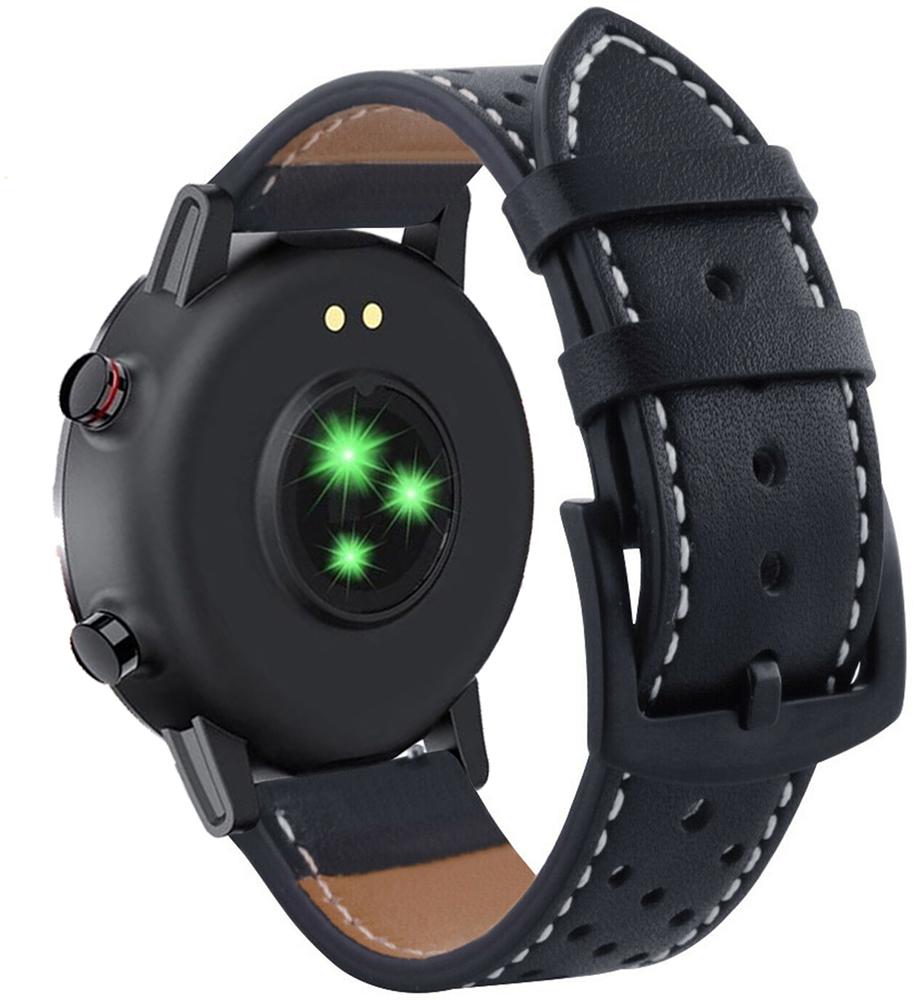 Ремешок кожаный Classico для Haylou Smart Watch RT LS05S 22 мм Black (23198-2B)