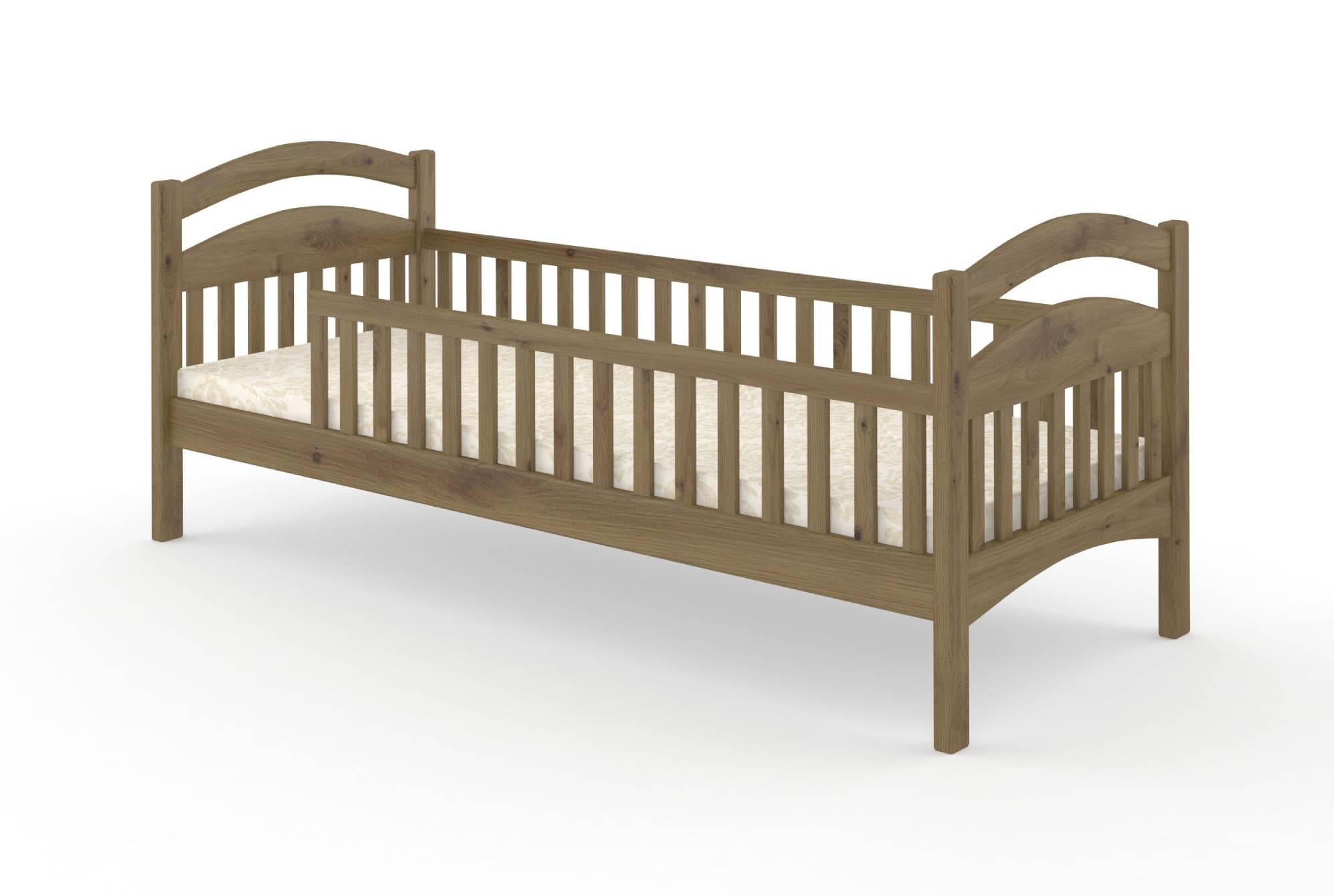 Кровать детская Mebigrand Жасмин Литл бортики 70x200 см Орех светлый (MBG-2462)