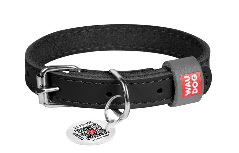 Нашийник для собак шкіряний WAUDOG Classic 12 мм ⌀ 19-25 см Black (02011) Нашийник для собак шкіряний WAUDOG Classic 12 мм ⌀ 19-25 см Black (02011)