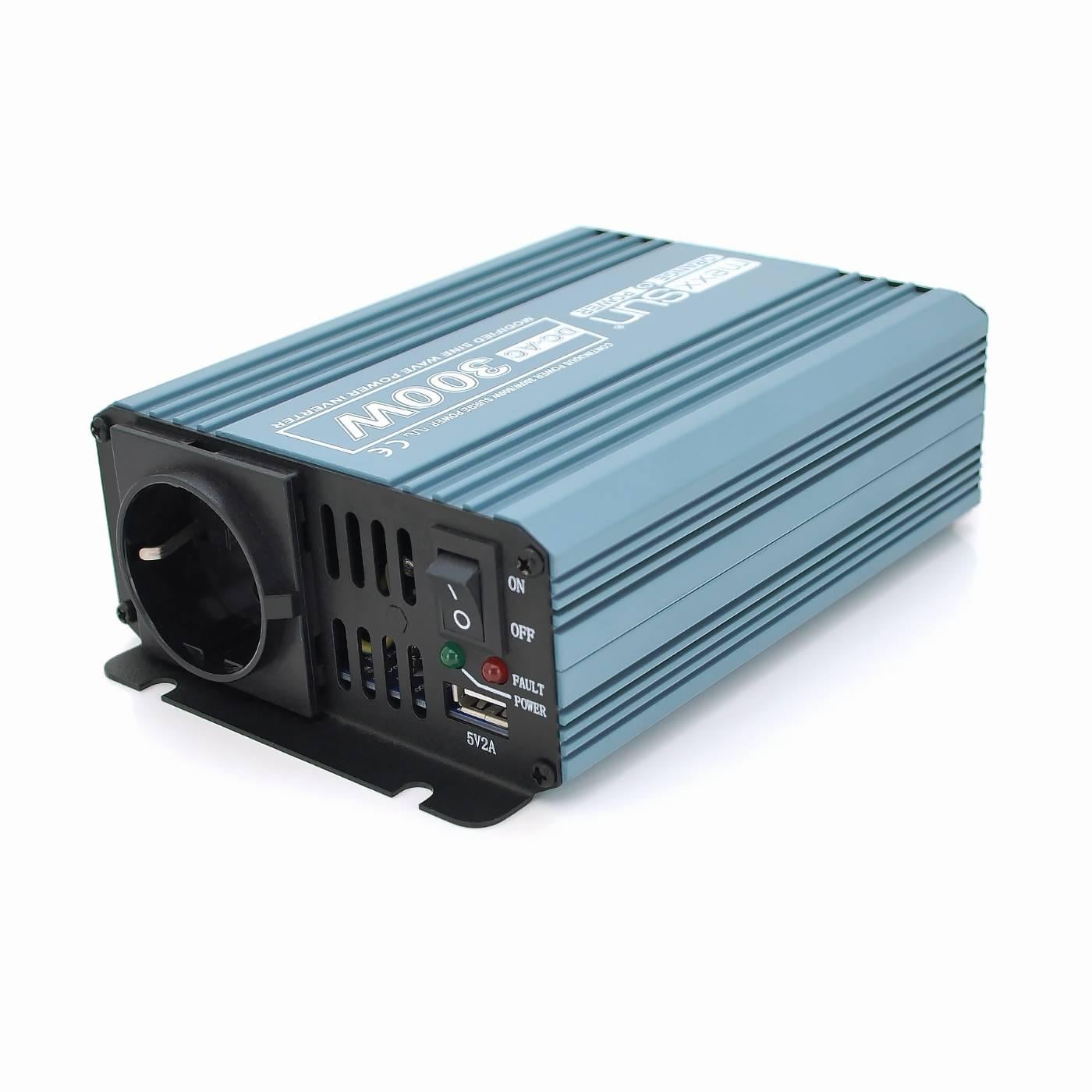 Інвертор напруги Mexxsun MXS-300 12V/220V 300W з модифікованою синусоїдою 1 Shuko клемні дроти Q12