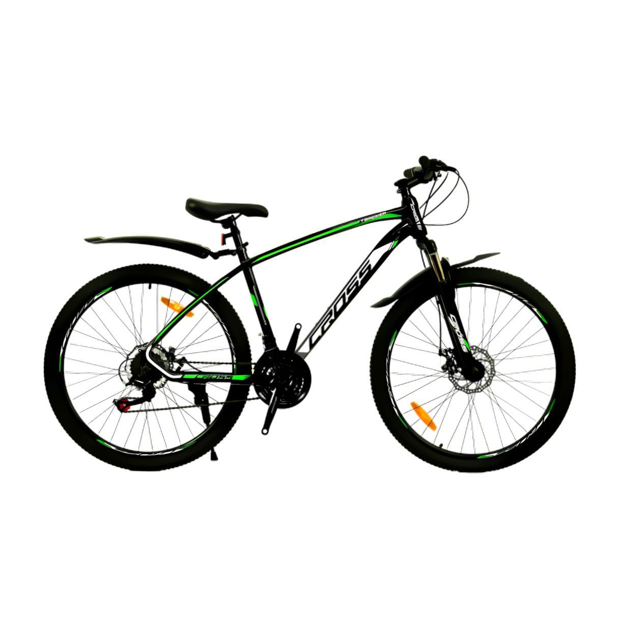 Велосипед CrossBike Tracker 26" 17" Чорний/Зелений (343)