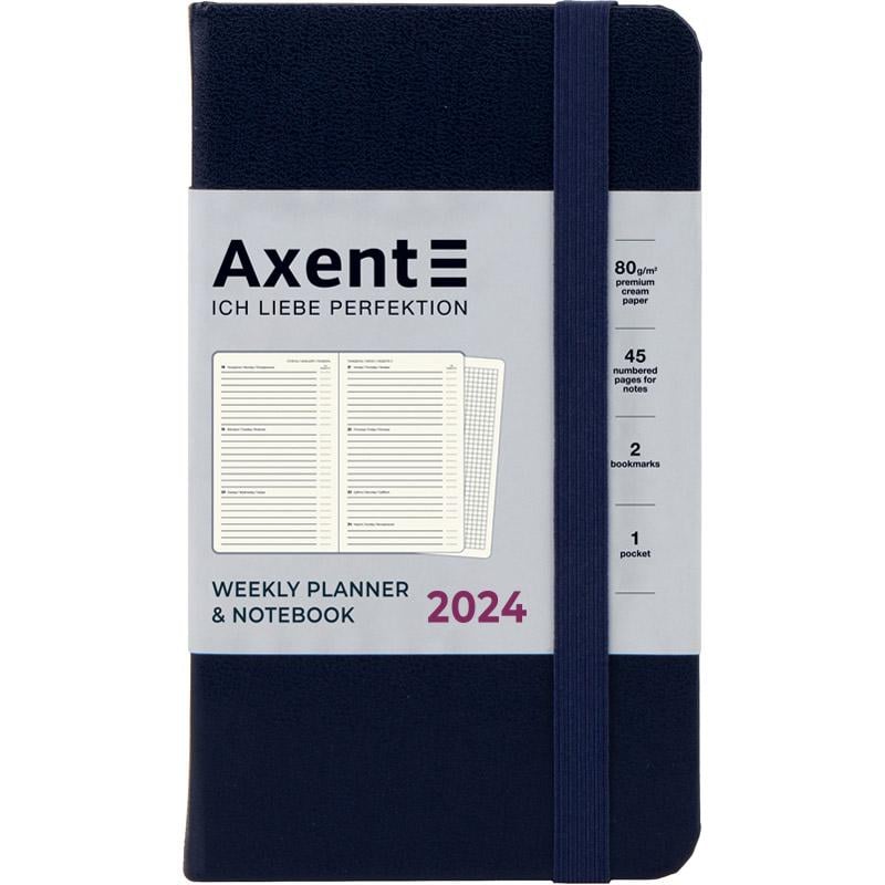 Еженедельник 2024 Axent Pocket Strong 90х150 мм 96 л. Синий (8508-24-02-A)
