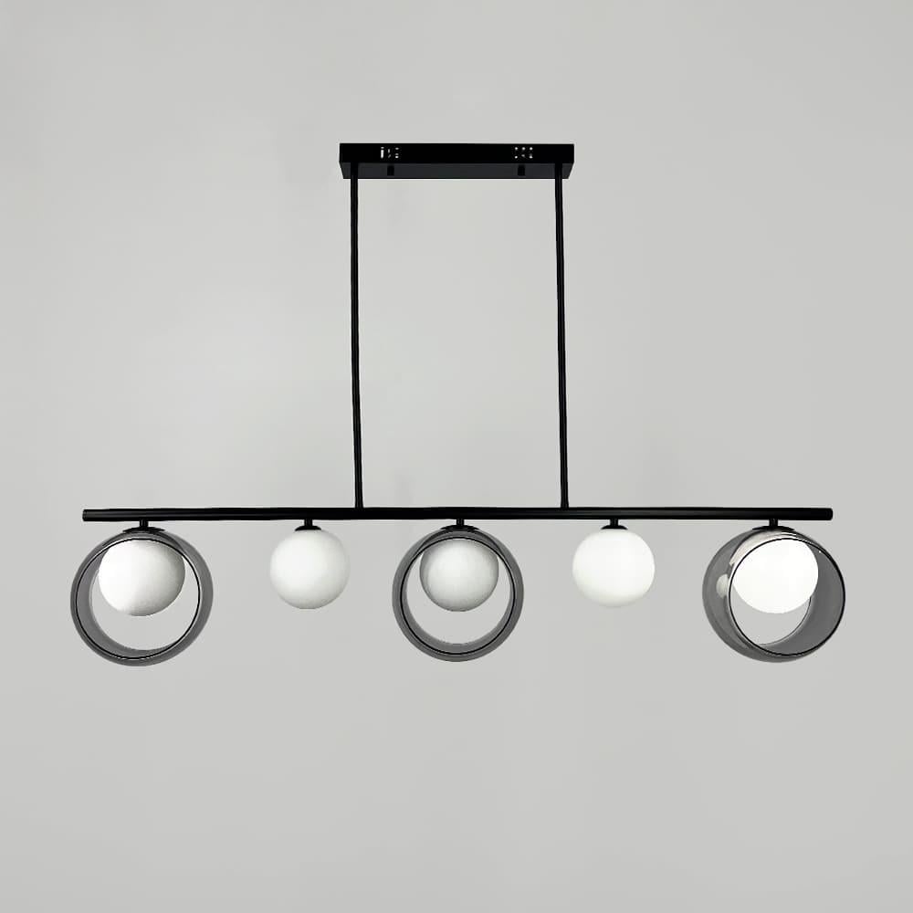 Светильник удлиненный с 5 белыми плафонами 110 см Черный (AA251/5 BK)