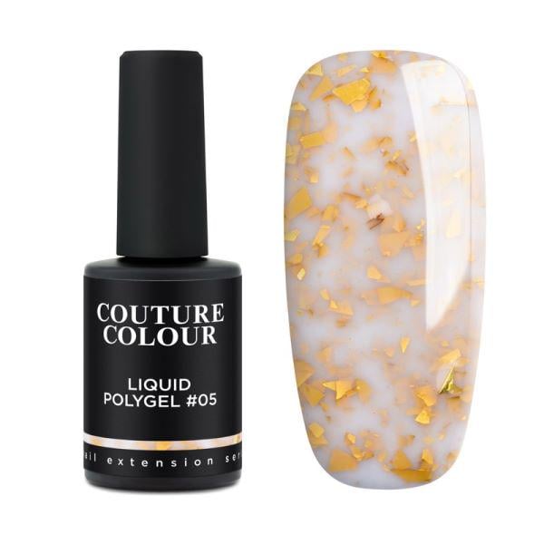 Рідкий полігель Couture Colour Liquid Polygel 9 мл 05 Молочний із золотистою таллю (4823123008083) Рідкий полігель Couture Colour Liquid Polygel 9 мл 05 Молочний із золотистою таллю (4823123008083)