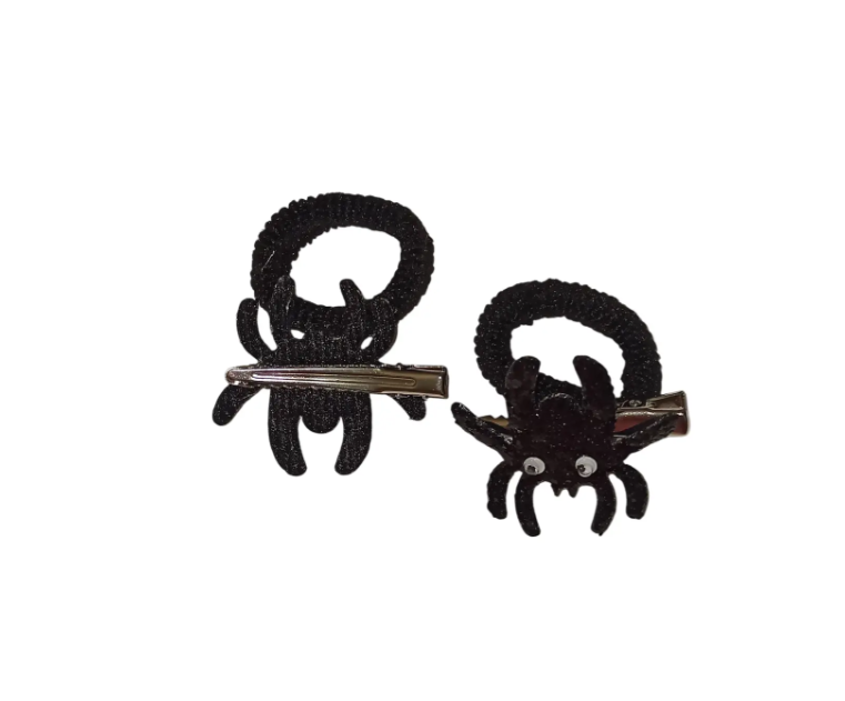 Заколки на Хелловін з резинками з Павуками One size Чорний (703069) - фото 2 Заколки на Хелловін з резинками з Павуками One size Чорний (703069) - фото 2