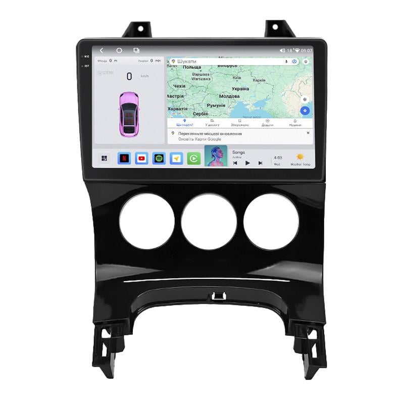 Автомагнитола штатная Lesko для Peugeot 5008 I 2009-2013 4/64 QLED CarPlay 4G Wi-Fi GPS Prime 9" (22391972)