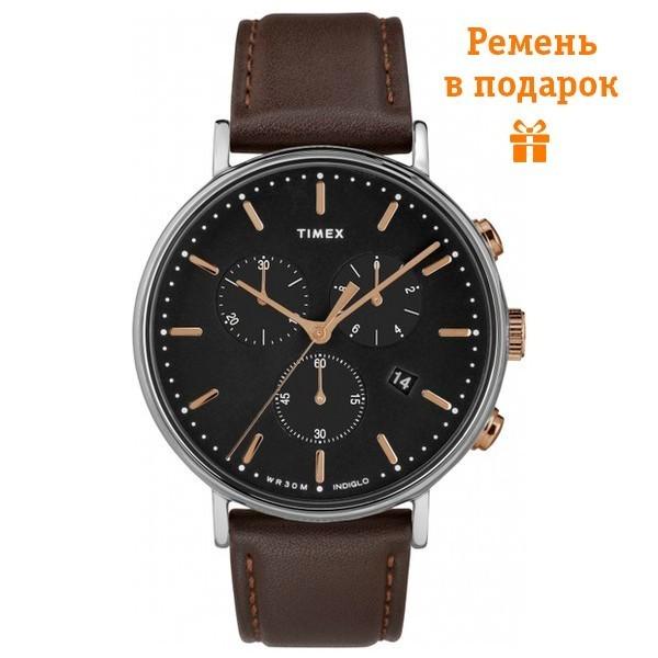 Наручные часы мужские Timex Fairfield Chrono кварцевые Silver (Tx2t11500)