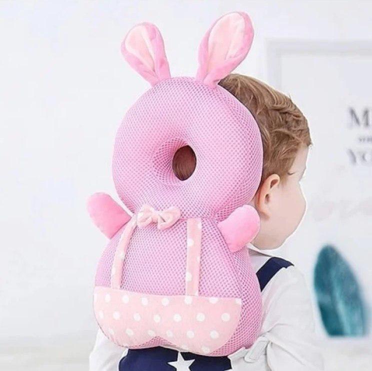 Подушка захисна Зайчик для голови та спини малюка Рожевий (142618) - фото 4