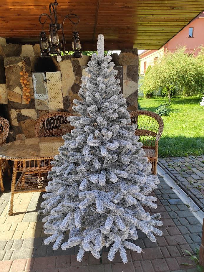 Штучна ялинка лита Буковельська засніжена з підставкою 1,80 м Зелений/Білий (NYT15284) - фото 11