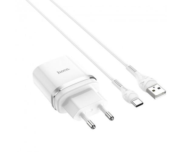 Пристрій зарядний мережевий HOCO C12Q Smart QC3.0 18 W USB Type-C White