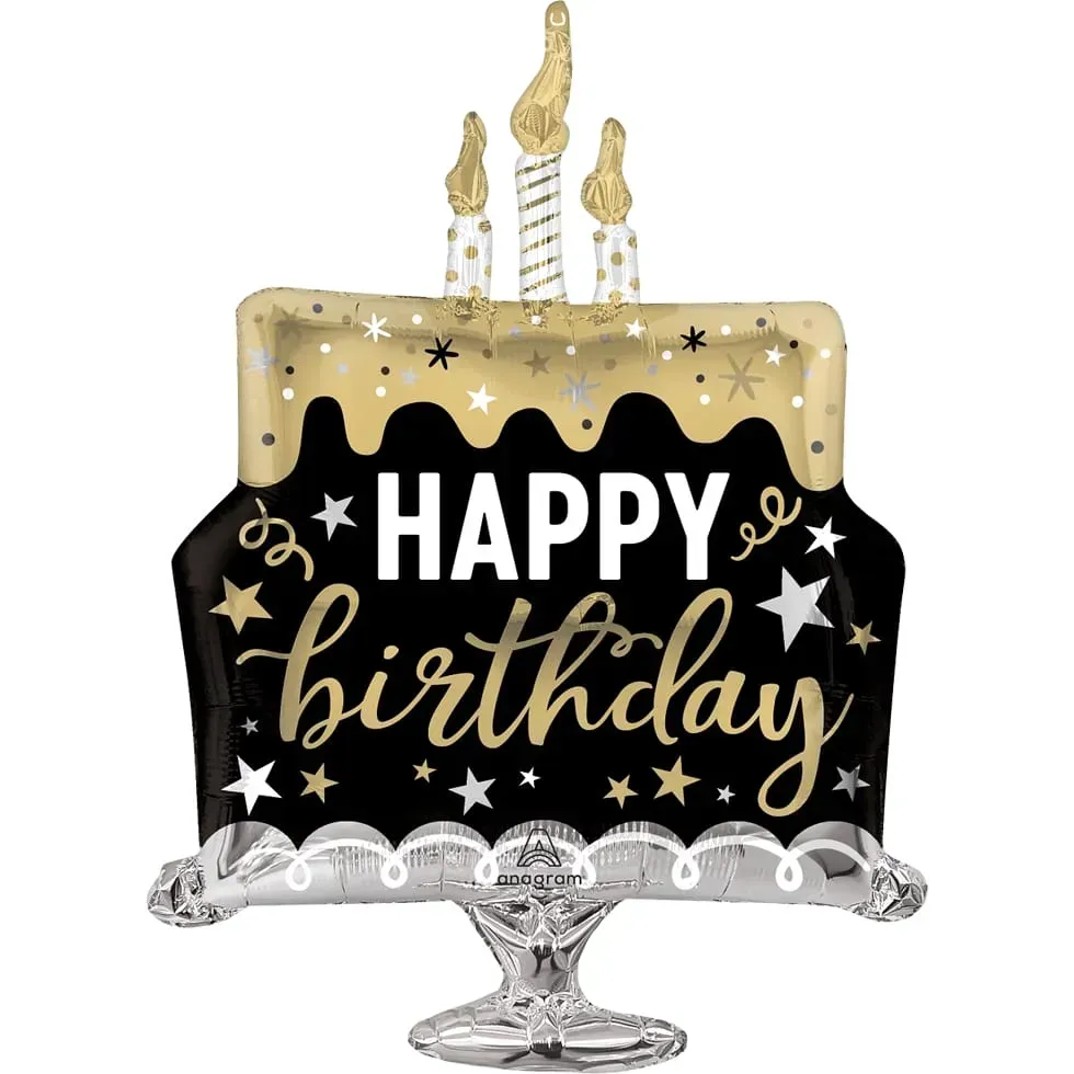 Шарик фольгированный Торт happy Birthday 73х55 см (026635469524)