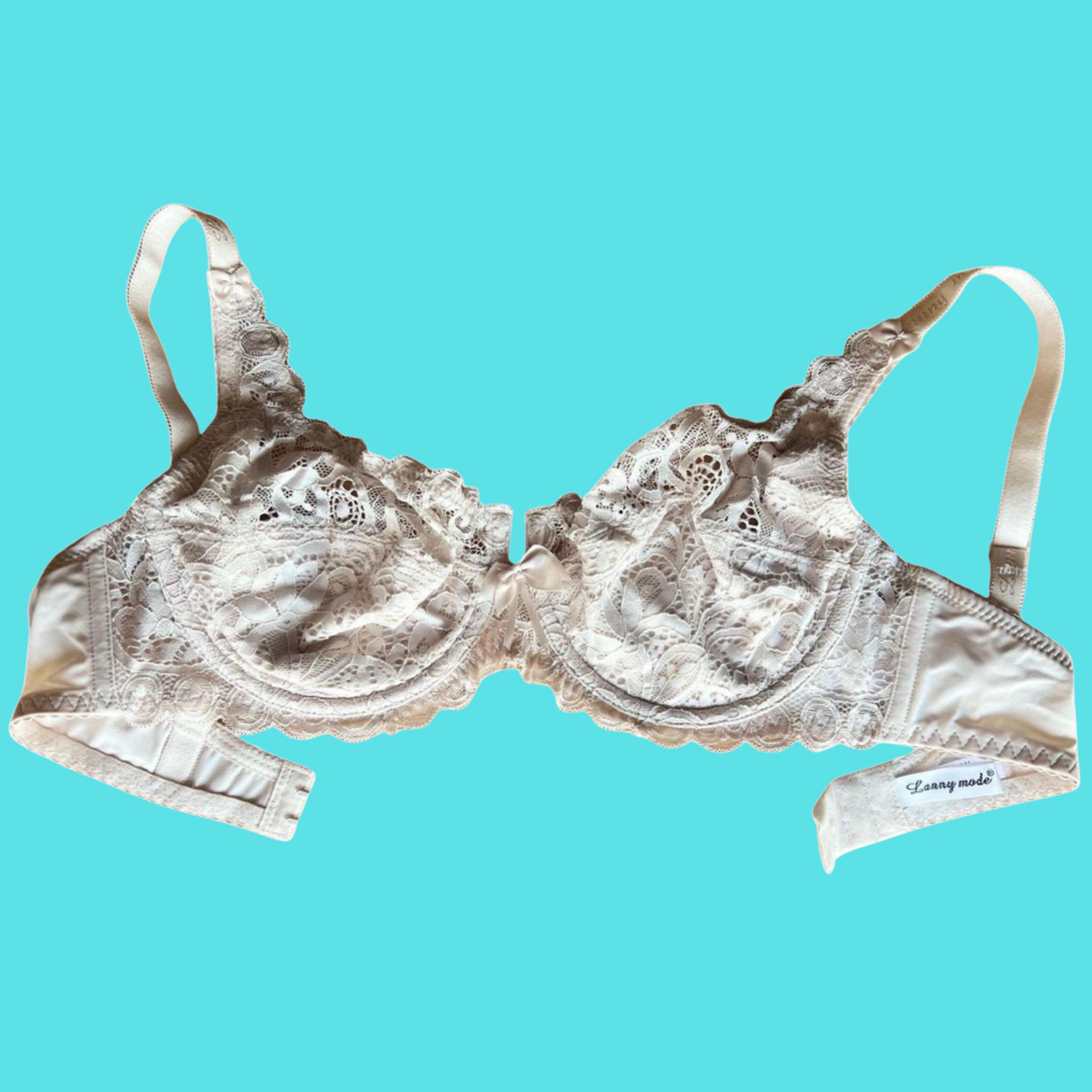 Бюстгальтер с косточками Lanny Mode тонкий кружевной 85C Кремовый (11118) - фото 2