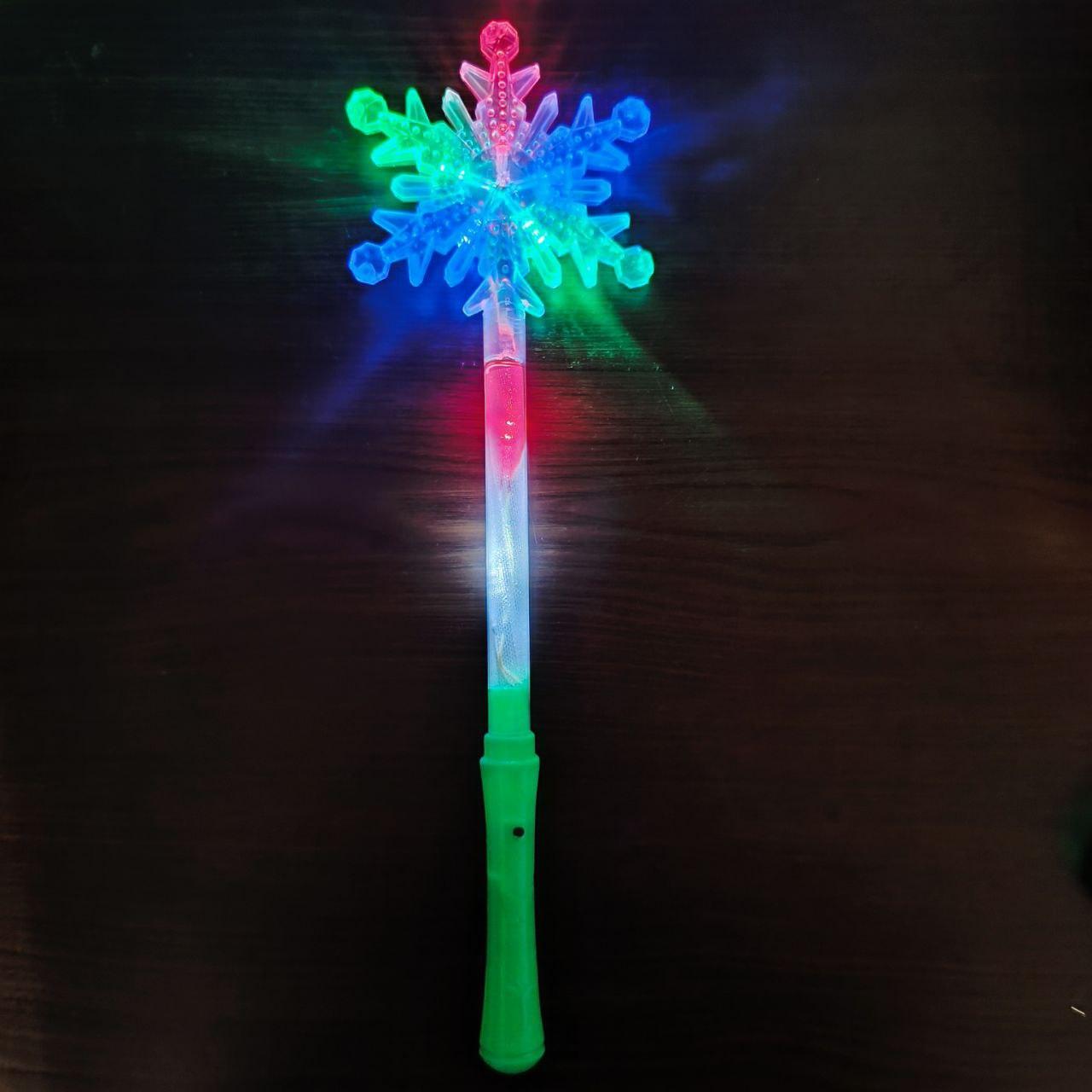Чарівна паличка Сніжинка світиться Зелений (2816678871) - фото 4