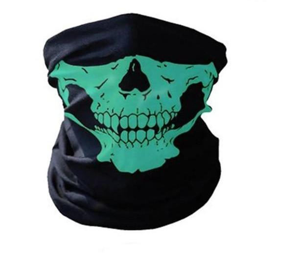 Полумаска Sports Wear с 3D-принтом черепа Зеленый
