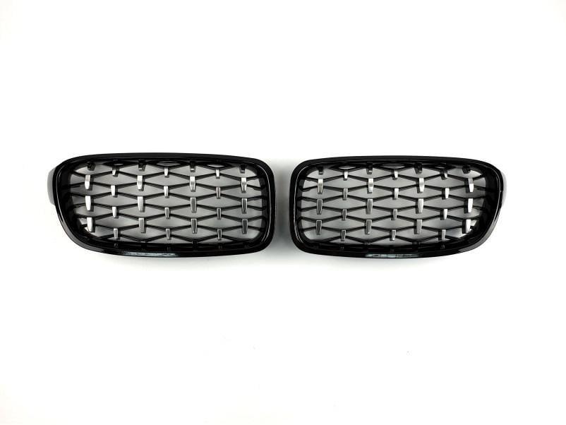 Решетка радиатора GBT для BMW 3 Diamond F-30/31/34 2012-2019 гг. пластик Серый (27669485)
