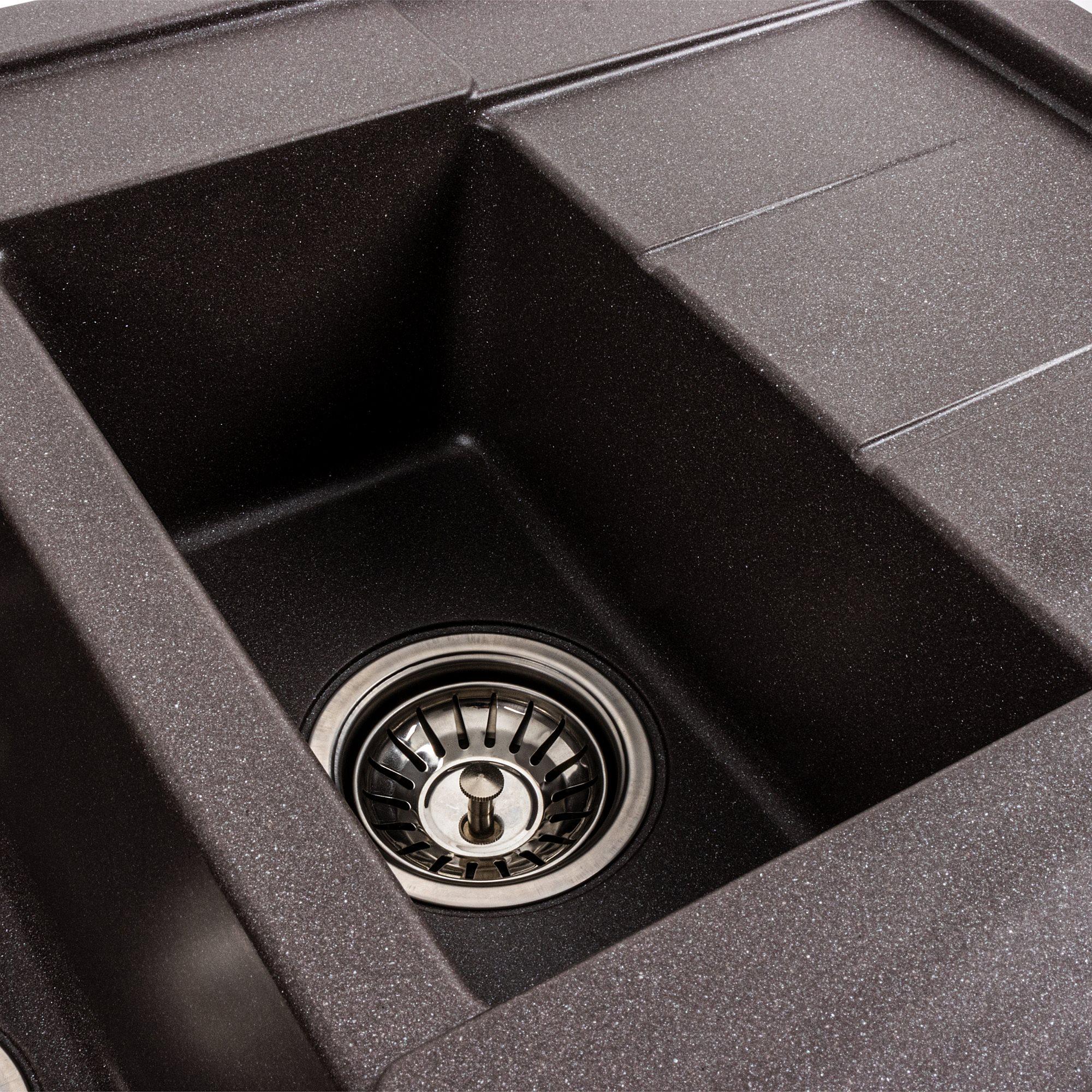 Мийка гранітна для кухні Platinum 7850W TOSKANA матова Гренадін - фото 8