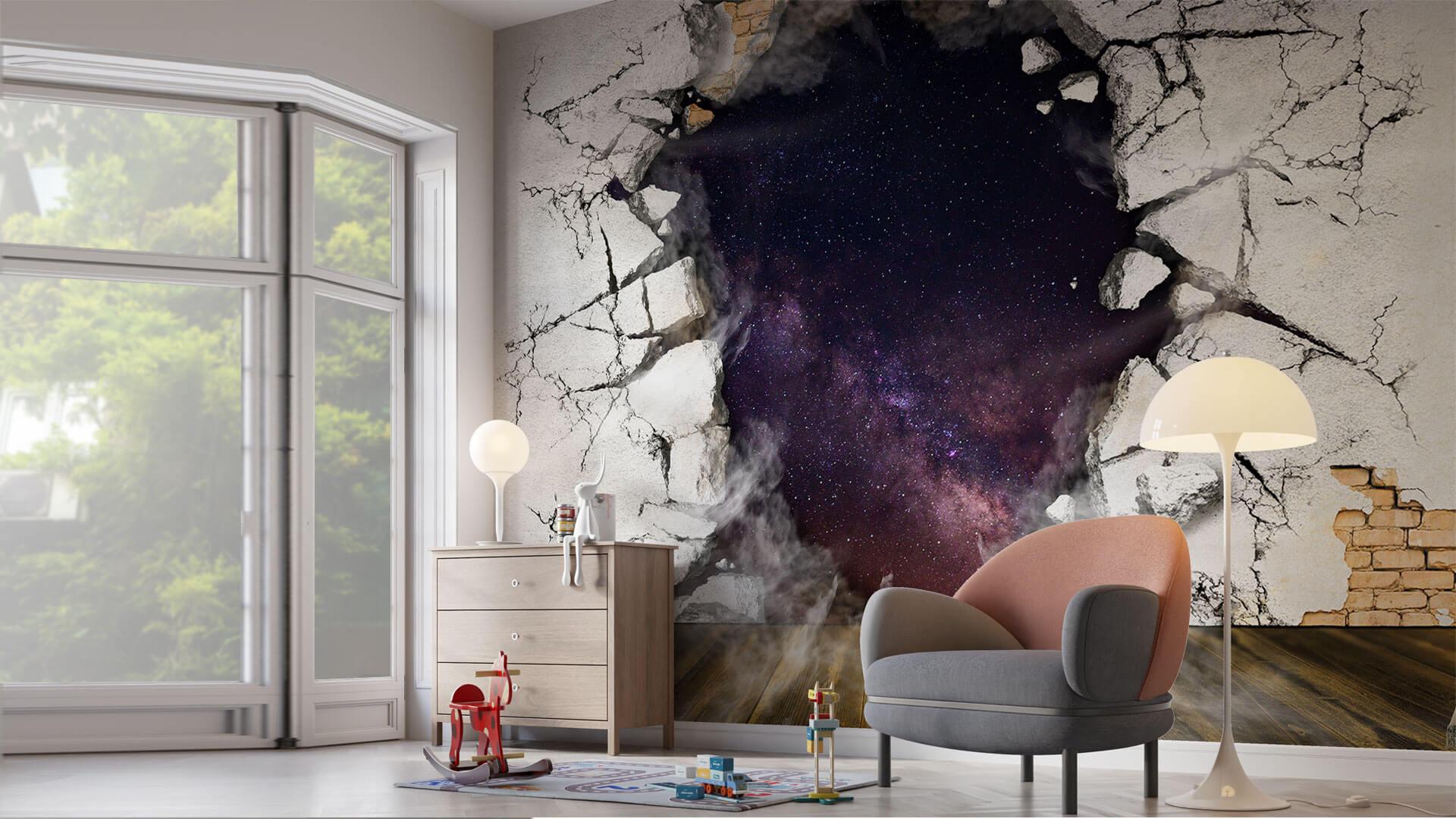 Фотообои флизелиновые Styleo Print-walls Прорыв во вселенную 0836 350х270 см (Pw-0836/3)