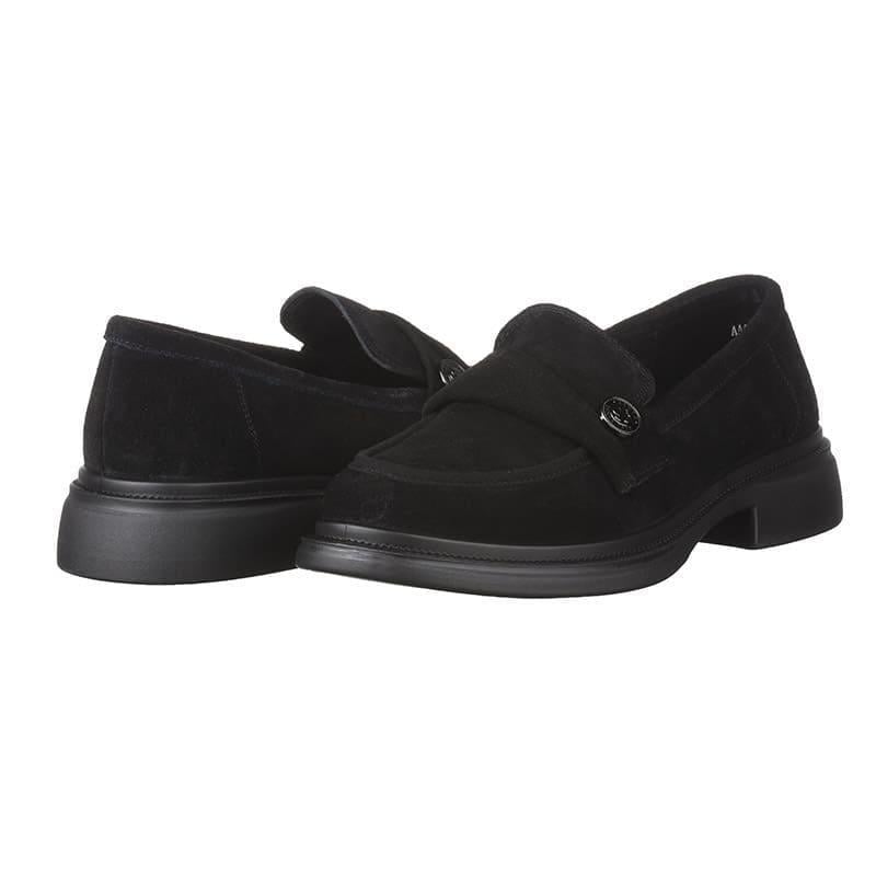 Лоферы женские PLPS AA02-2 замшевые р. 40 Черный (90151)