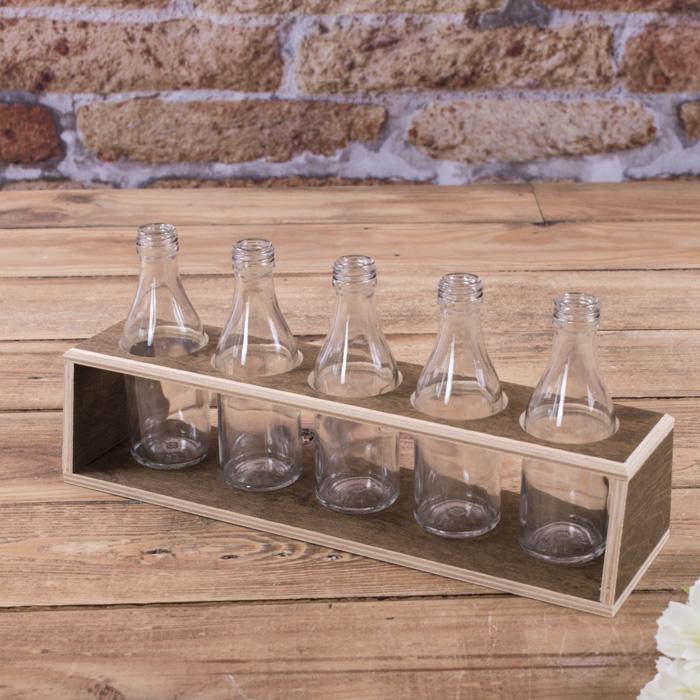 Ваза на 5 бутылочек Коричневый (4916-2/)