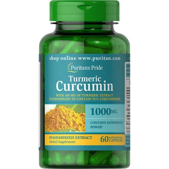 Куркума Puritan's Pride Turmeric Curcumin 1000 мг with Bioperine 5 мг 60 Caps Куркума Puritan's Pride Turmeric Curcumin 1000 мг with Bioperine 5 мг 60 Caps