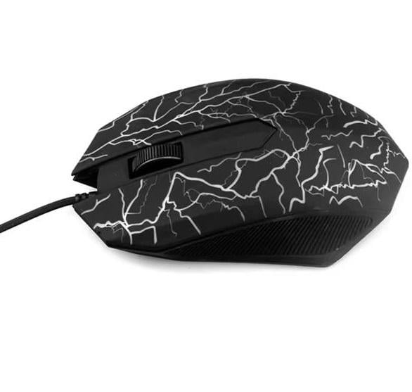Компьютерная мышка проволочная 3D 127х71х40 мм Черный