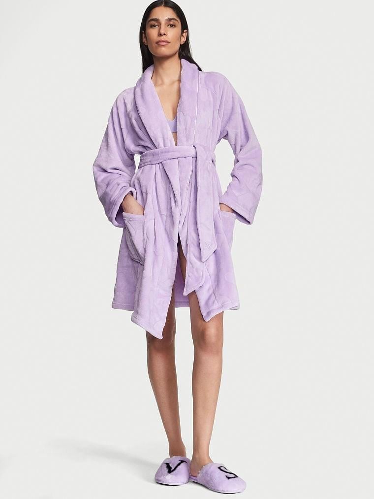 Халат Victoria's Secret Short Cozy Robe M/L Сиреневый (60405053) - фото 2