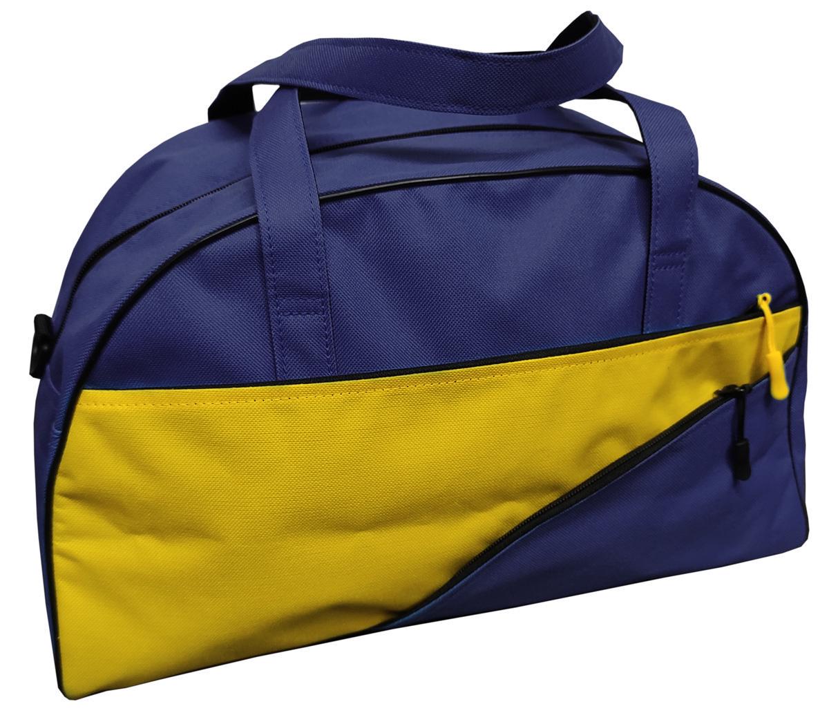 Сумка спортивна Tiger Fitness 24х41 см Синьо-жовтий (S111022)