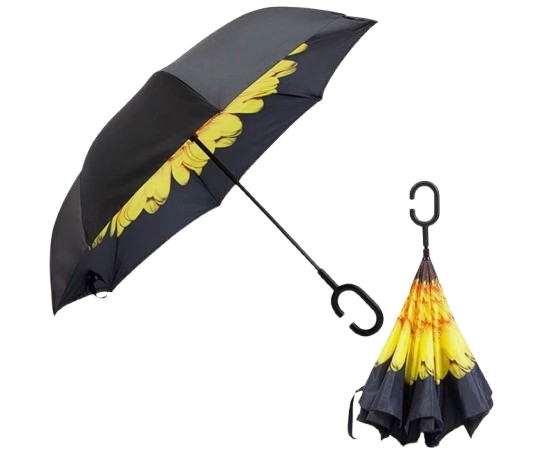 Зонтик обратного сложения Sunflower 8 спиц купол 120 см (30241) - фото 2 Зонтик обратного сложения Sunflower 8 спиц купол 120 см (30241) - фото 2