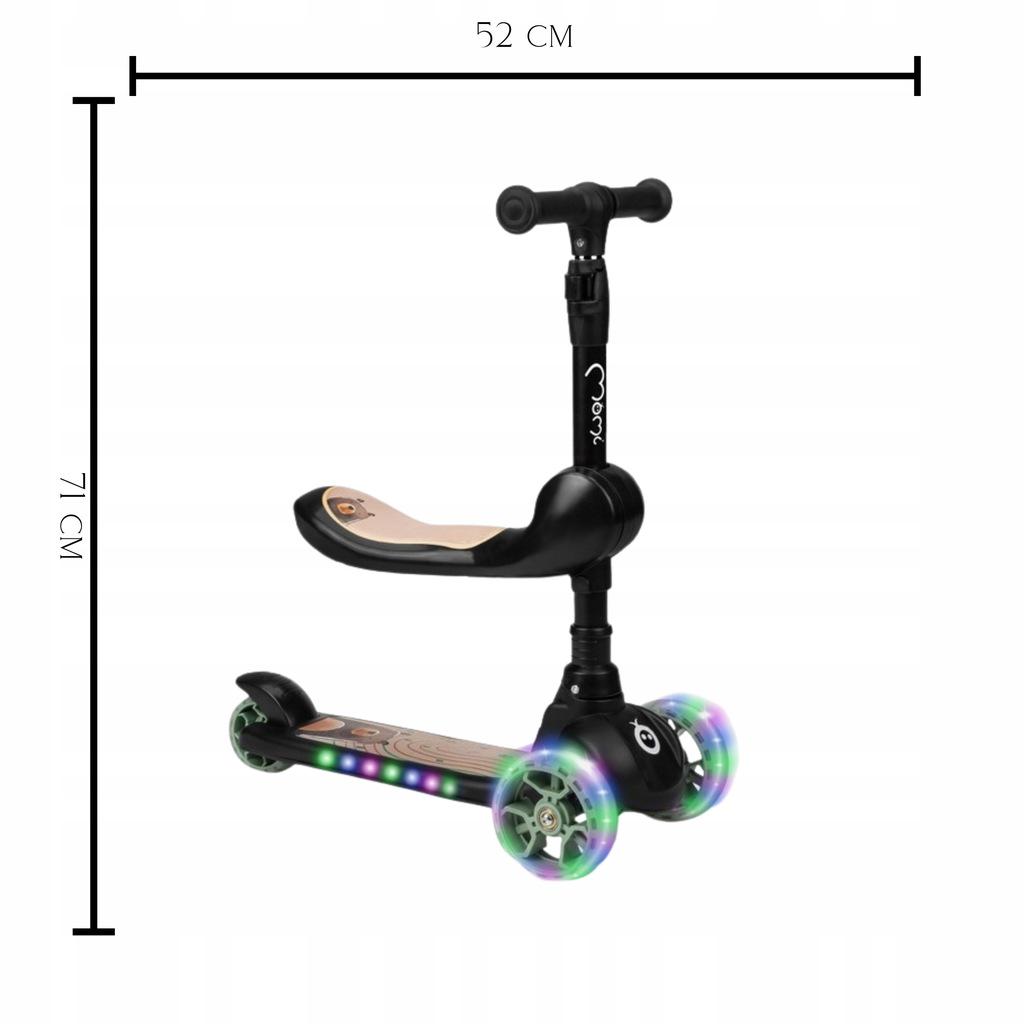 Самокат детский самокат Balance Momi Kiuru 2в1 светодиодные колеса Black (25547030) - фото 3 Самокат детский самокат Balance Momi Kiuru 2в1 светодиодные колеса Black (25547030) - фото 3