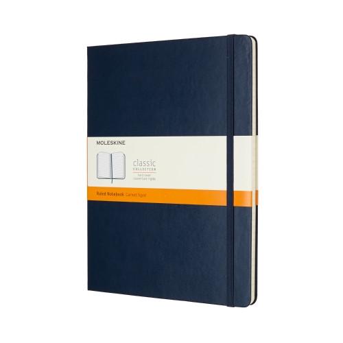 Блокнот Moleskine Classic синий большой 192 страницы в линейку 19х25 см (8051272892628)